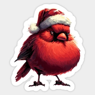 Christmas Northern Cardinal Sticker